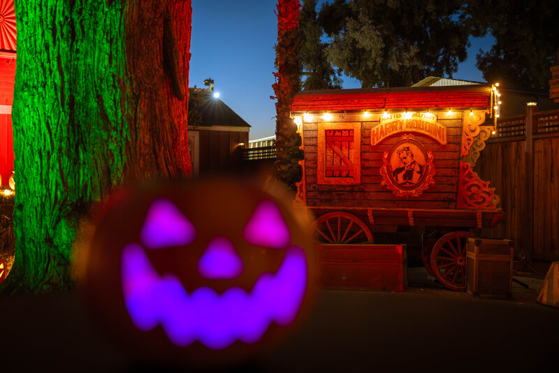 Calabaza de Halloween en el Festival Fright Nights de la Casa Misteriosa de Winchester