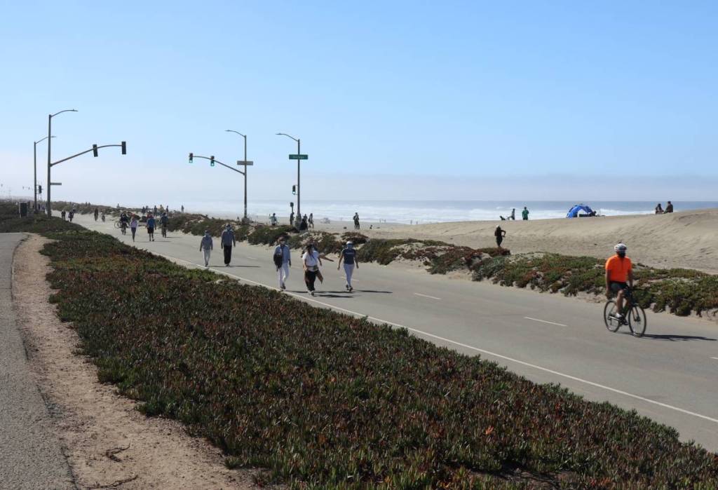 The Great Highway and Ocean Beach in San Francisco