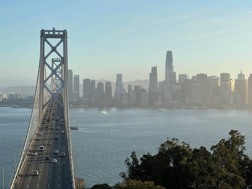 The Bay Bridge with SF in the back