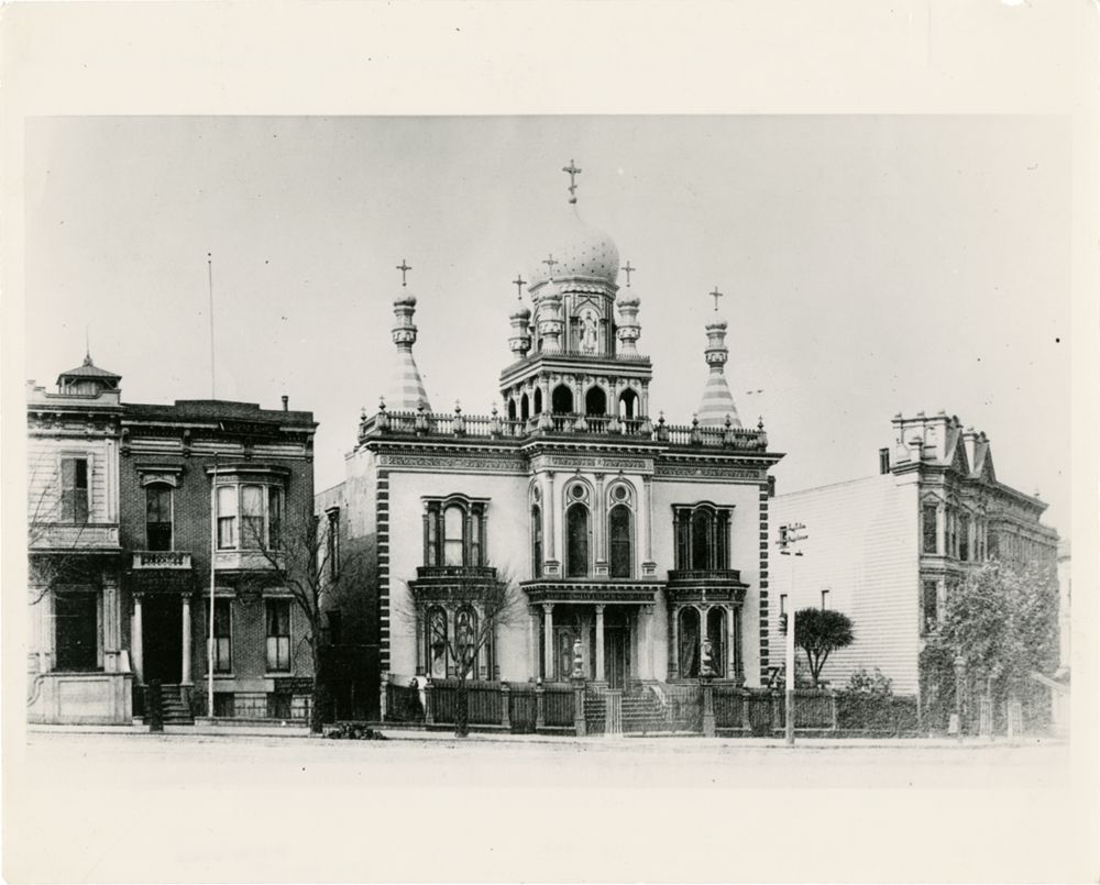 19th-century Russian Orthodox Church in black and white.