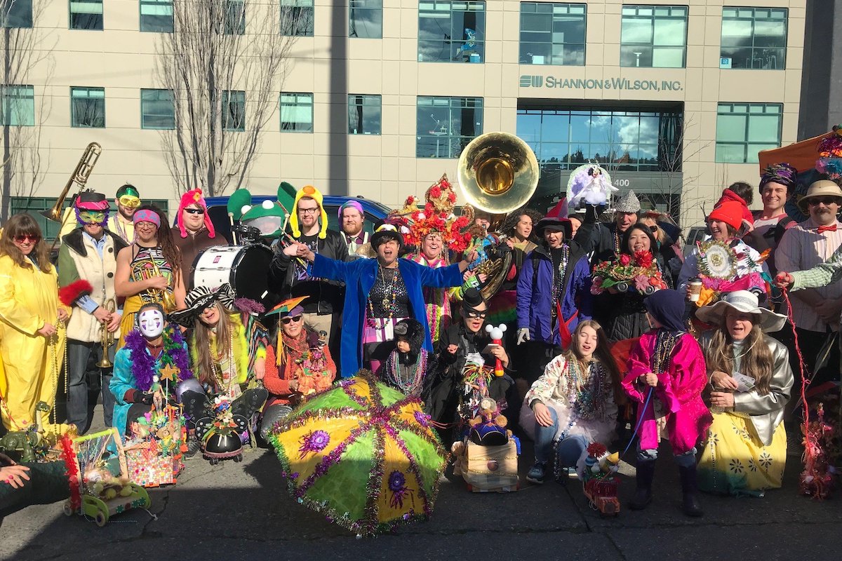 petite troll parade in fremont for mardi gras