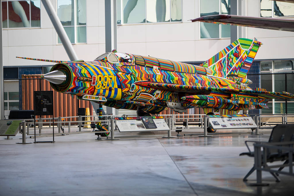 beaded plane at The MiG-21 Project
