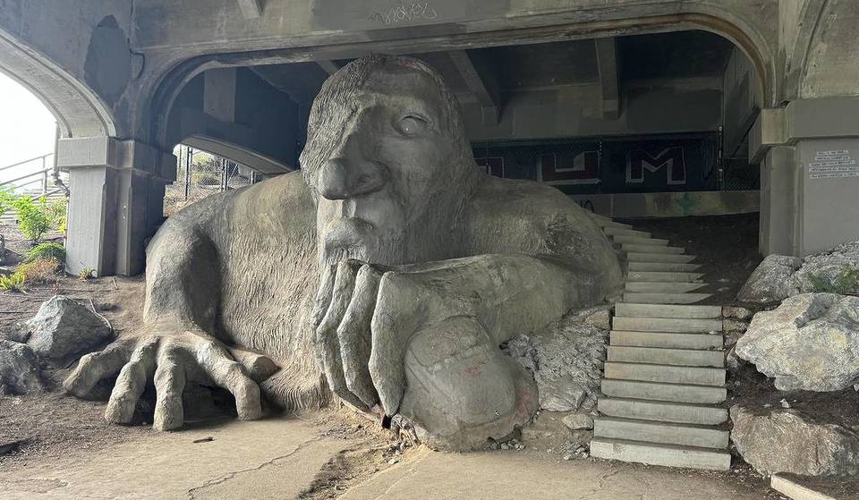 APRIL FOOLS: Mystery Artist Gives Fremont Troll A ‘Big League’ Look For Seattle Mariners 50th Anniversary: See The Before &amp; After