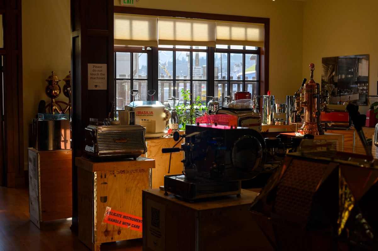 This Hidden Coffee Museum In Seattle Has A Massive Espresso Machine...