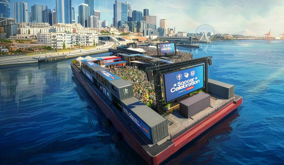 Seattle’s waterfront is getting a World Cup fan zone on a floating barge
