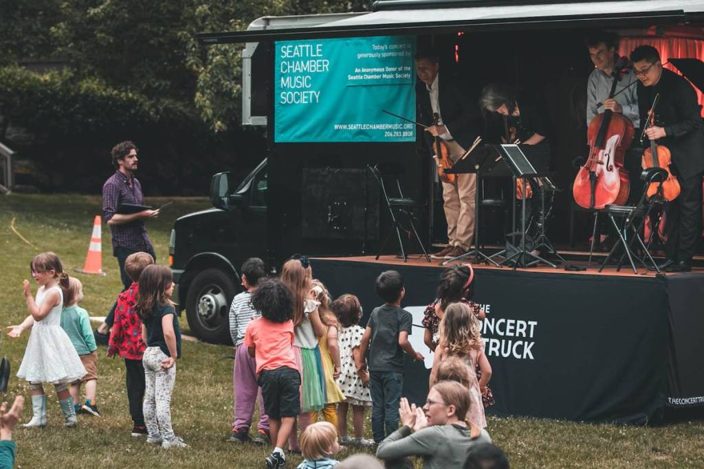 Seattle Chamber Music Society concert truck