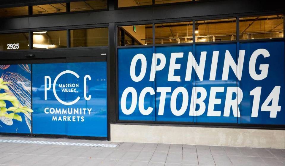 Una década después de firmar el contrato de alquiler, el PCC Community Market más nuevo de Seattle abre hoy por fin sus puertas en Madison Valley