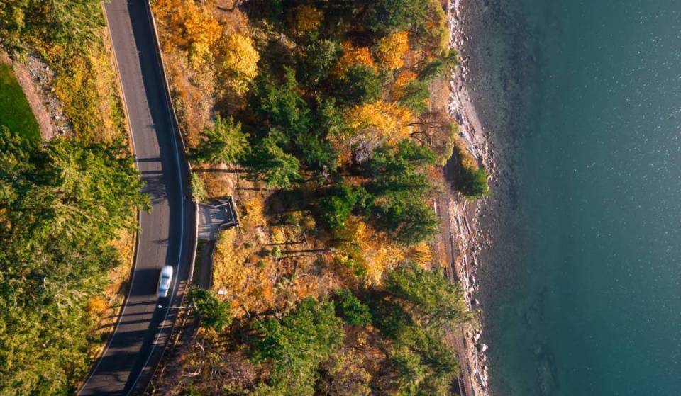 “Washington’s Big Sur”: Chuckanut Drive delivers a breathtaking coastal vista with fall foliage less than two hours from Seattle