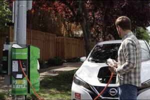 Promising relief for local apartment residents without private parking, Seattle is rolling out hundreds of new curbside EV chargers