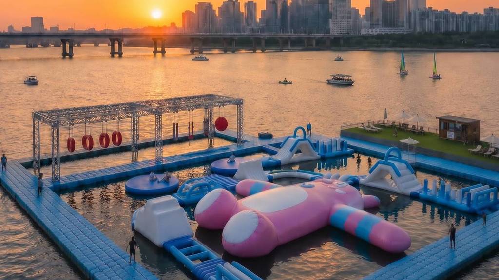 It’s here for just 3 days! ‘Hatchi Island,’ the giant water slide at Ttukseom Hangang Park, can be enjoyed for just ‘5,000 won’
