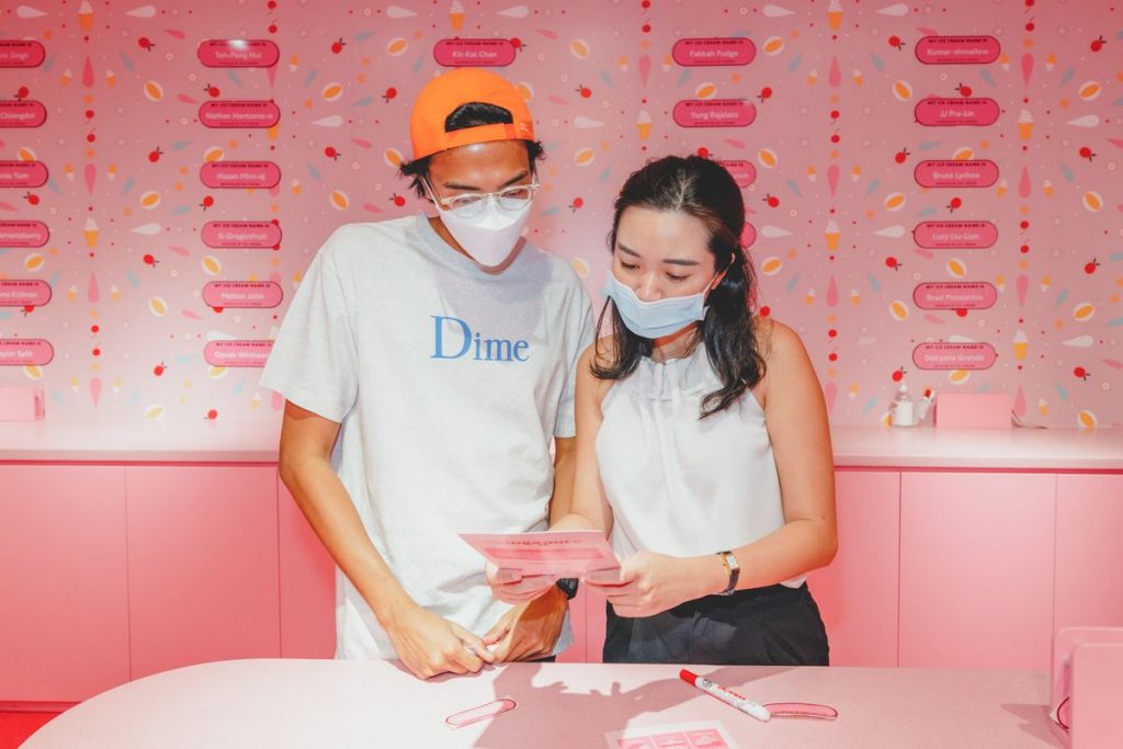 Singapore Museum of Ice Cream Night Experience Couple Playing Games