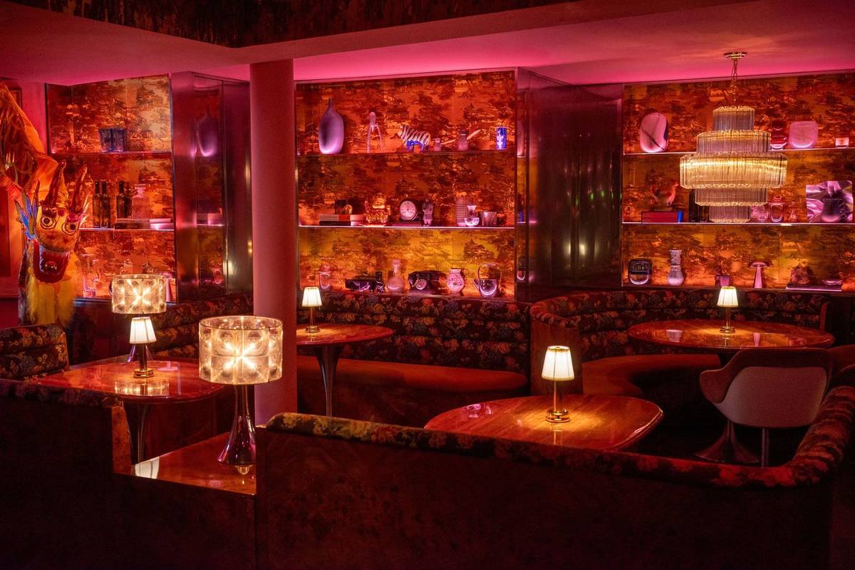 retro-glam interior of Maggie's SG