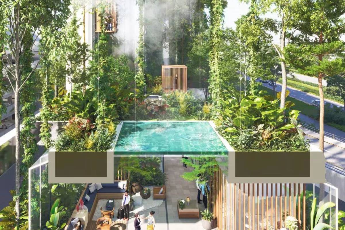 Hotel Indigo Changi airport floating pool opens in 2028