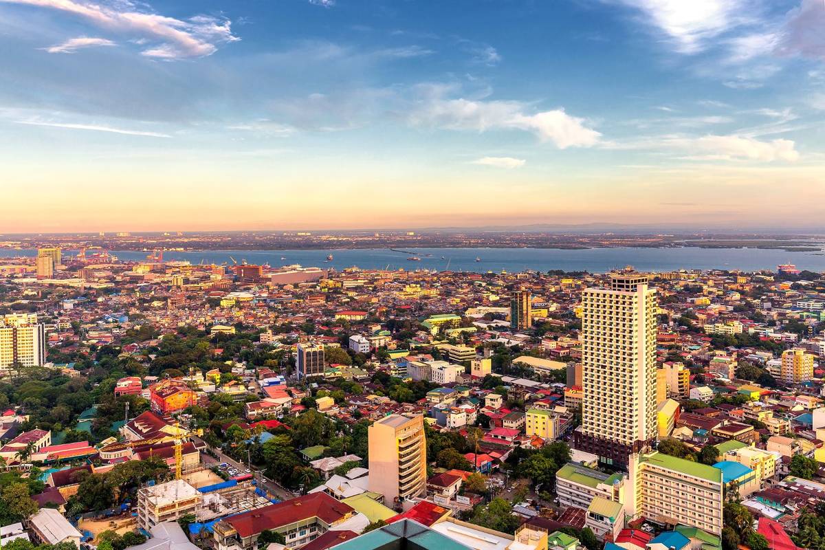 Cebu Island city centre from above
