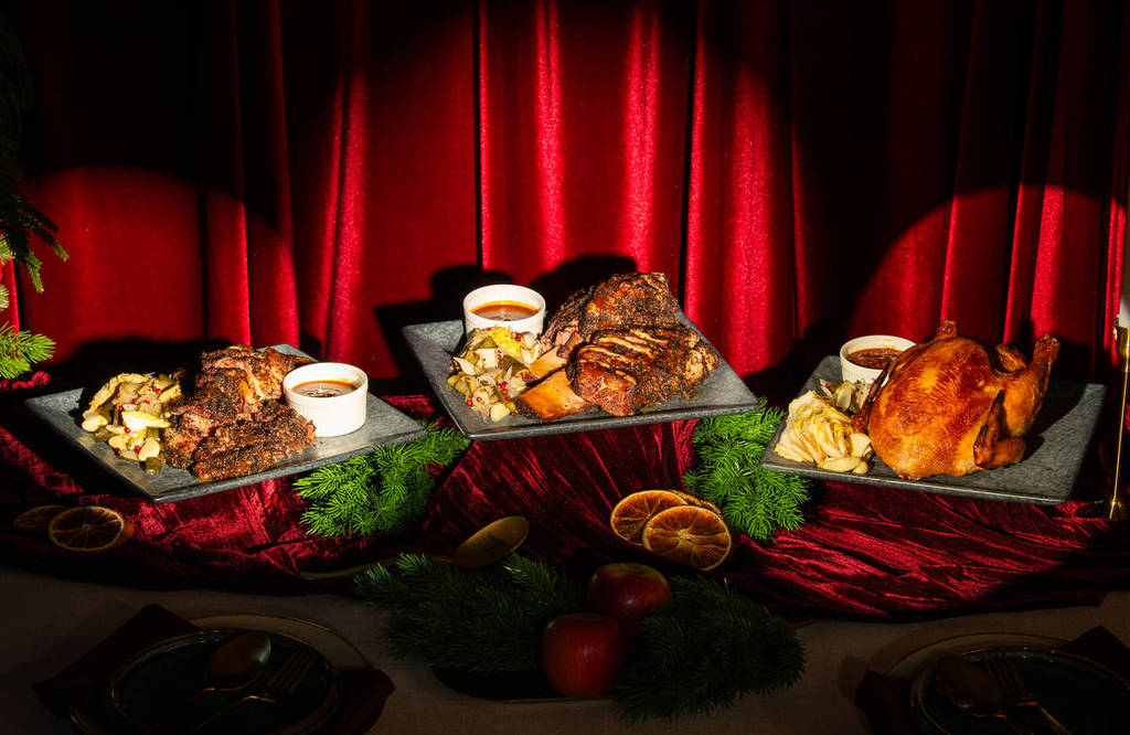 An array of Christmas food from Grain in Singapore.