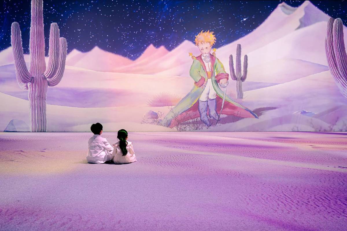 Two children staring in wonder at The Little Prince: The Journey of Stars