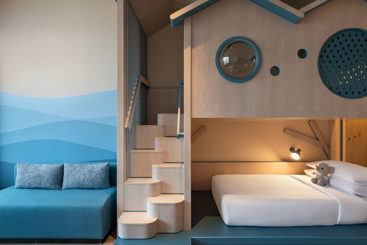 family rooms at Sheraton Johor Bahru hotel with themed ocean spaces