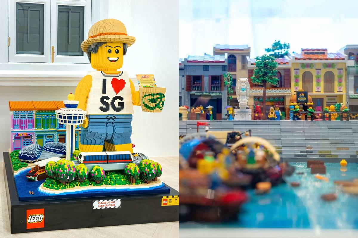 Lego exhibition in Singapore with Changi Airport built in LEGO