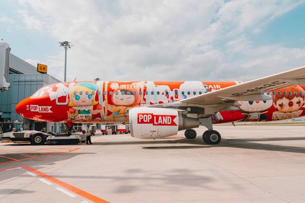 Pop Mart planes at Changi Airport Singapore July 2025
