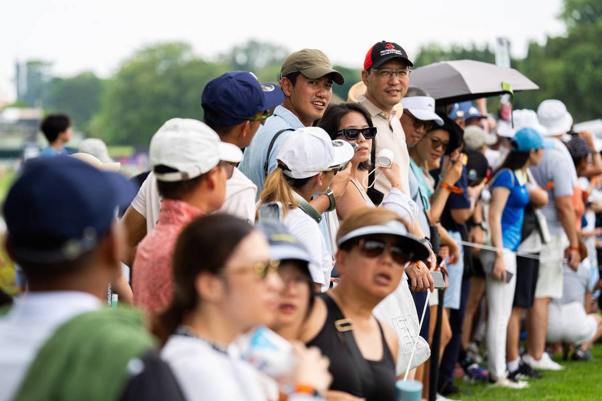 Onlookers at LIV Golf Singapore