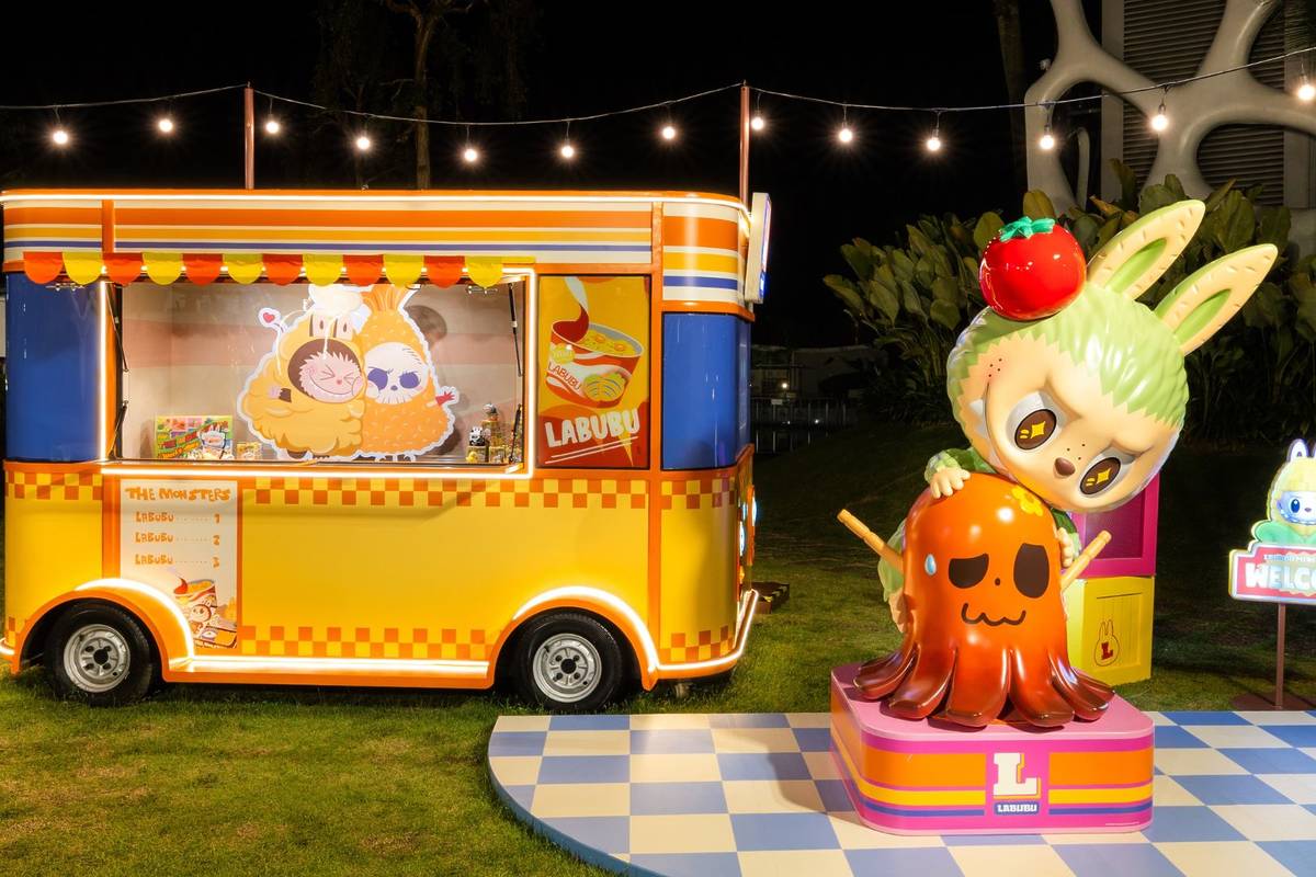 colourful POP MART installations VivoCity Singapore market