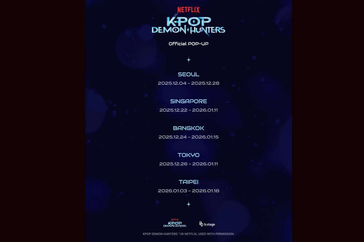 Official KPop Demon Hunters pop-up in Singapore