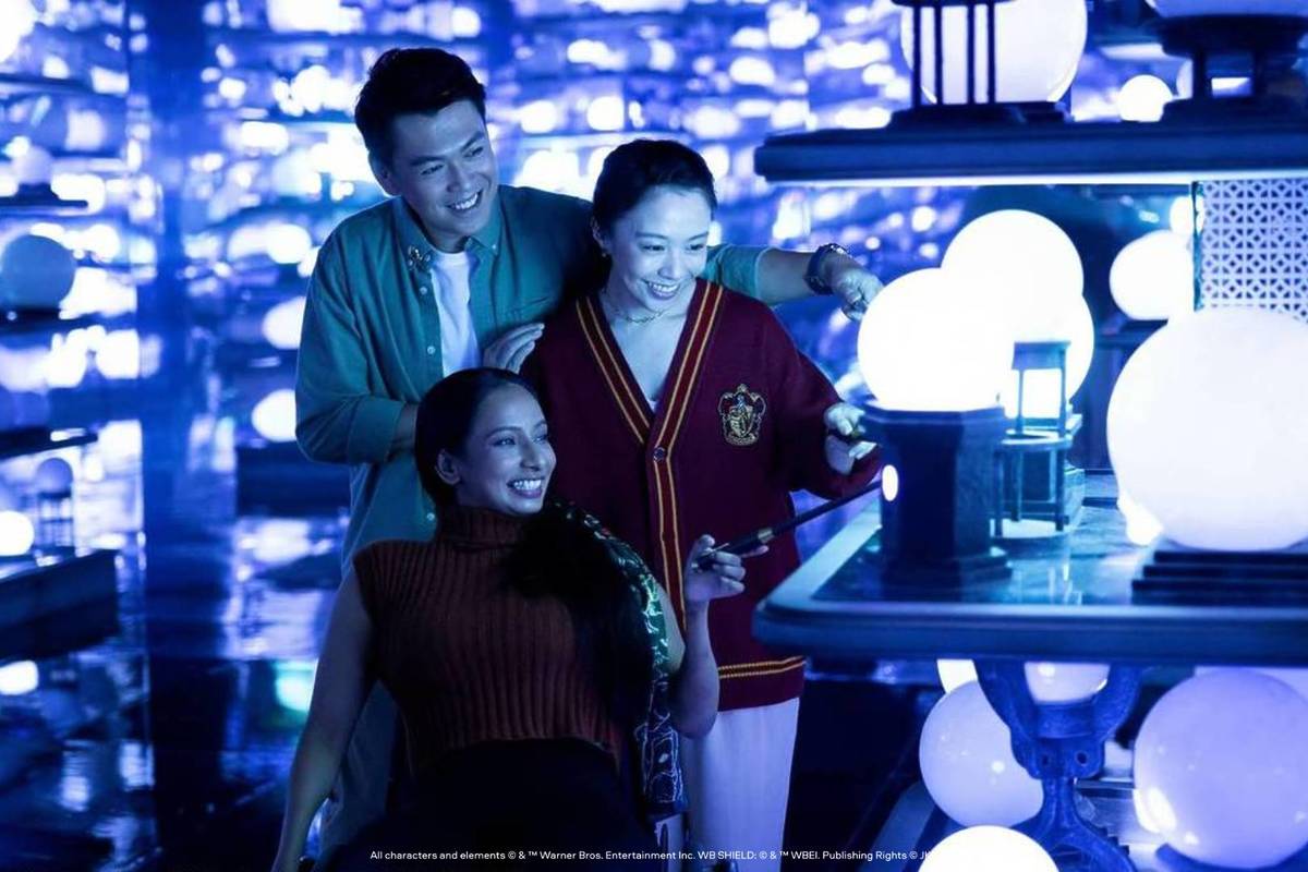 The Ministries of Magic Zone where each glass orb illuminates