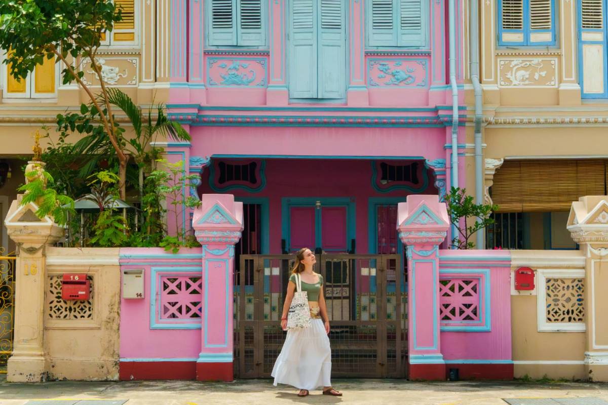 The iconic pastel houses featured in MONOPOLY: HIDDEN Singapore - Katong-Joo Chiat