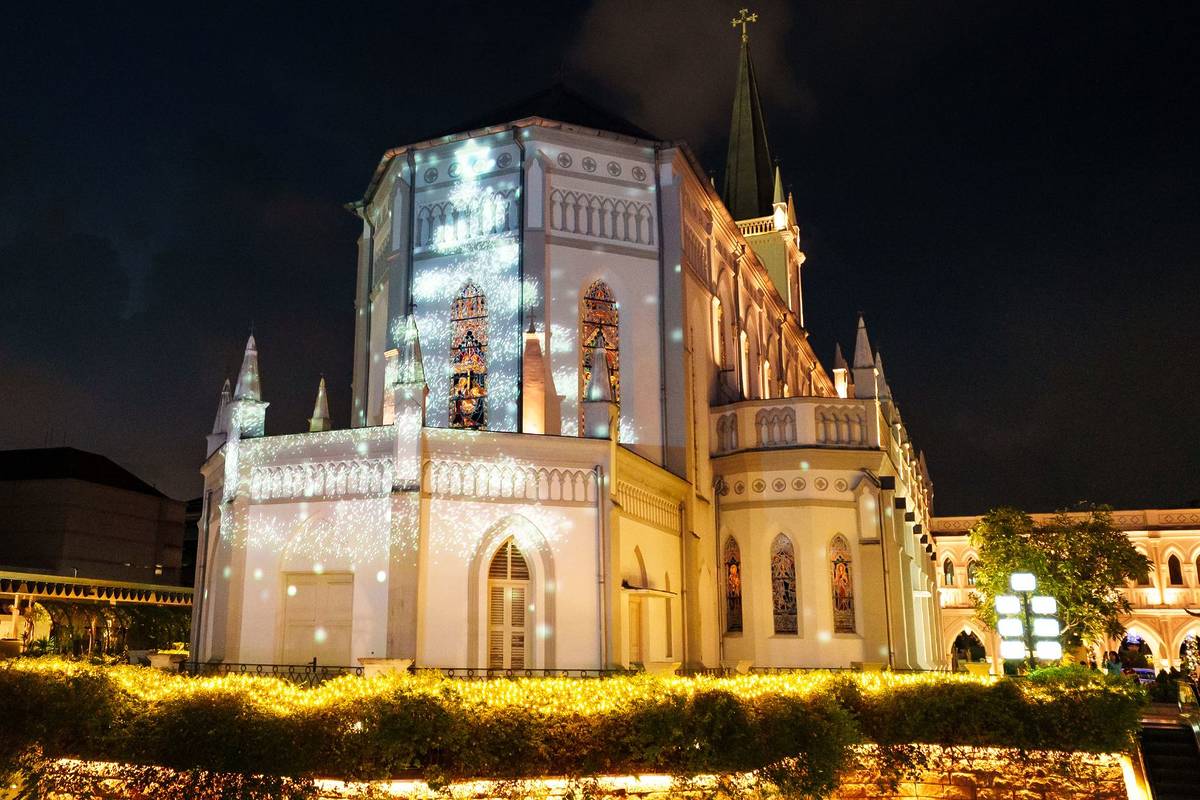 CHIJMES and Capitol project mapping Christmas events 2025