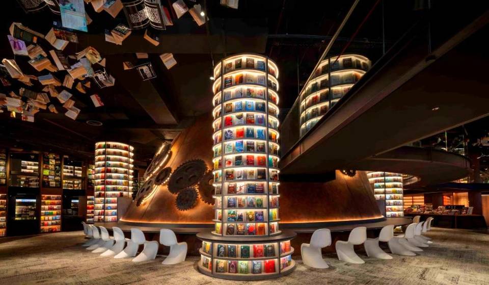 Southeast Asia’s Largest 24/7 Bookstore Opens Just 1 Hour From Singapore—It Features A Maze Layout & Flying Books!