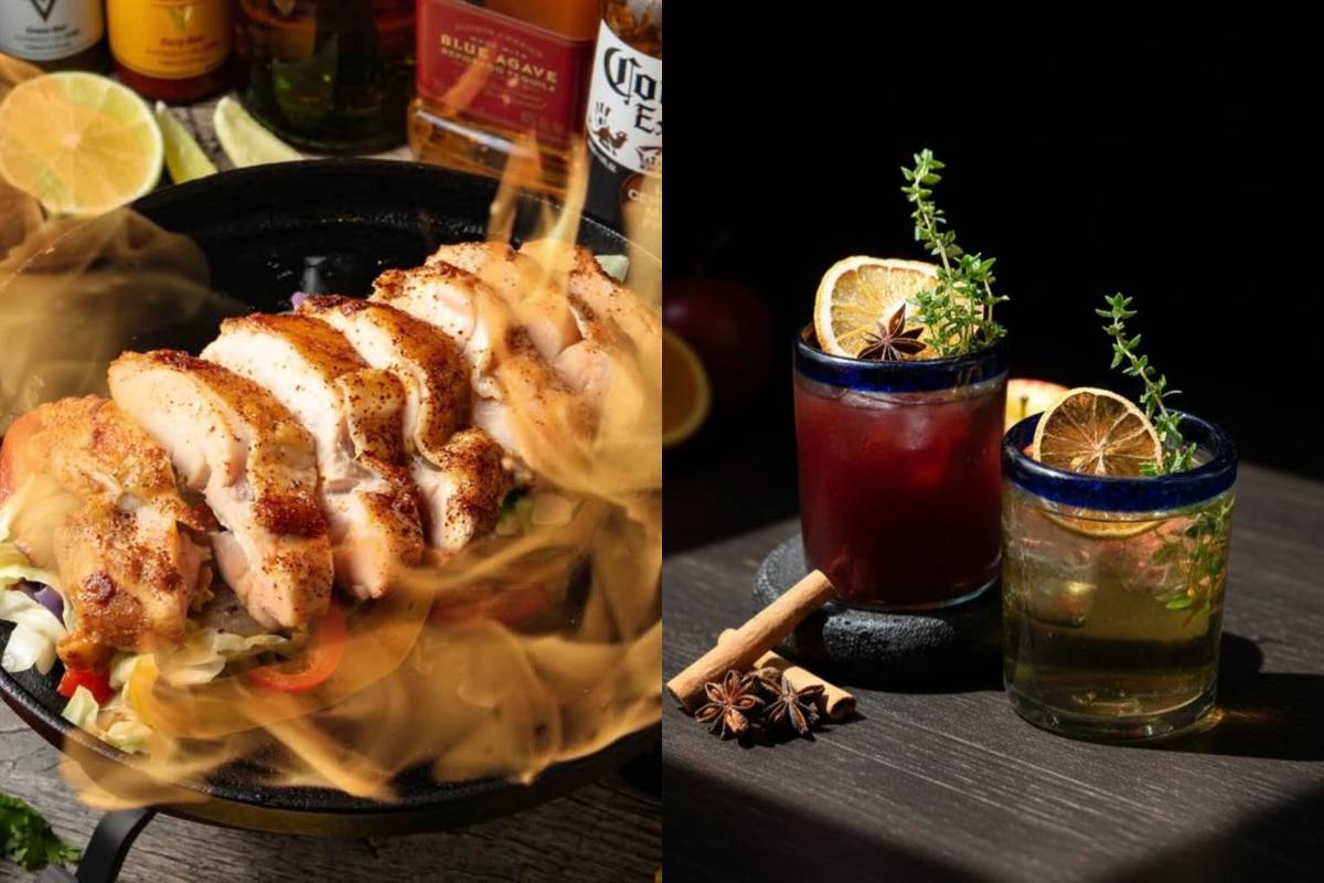 sizzling chicken and cocktails tex mex 