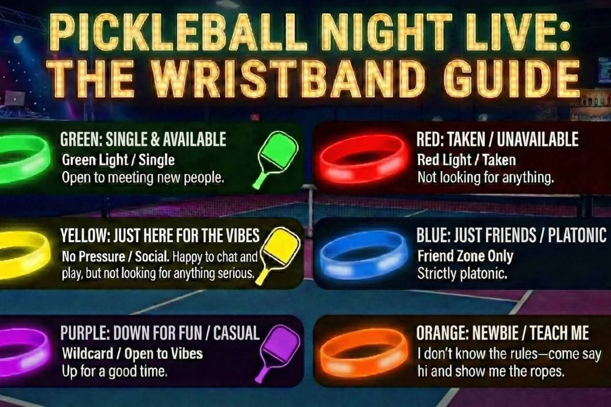 Nightlife pickleball wristband guide February 2026 