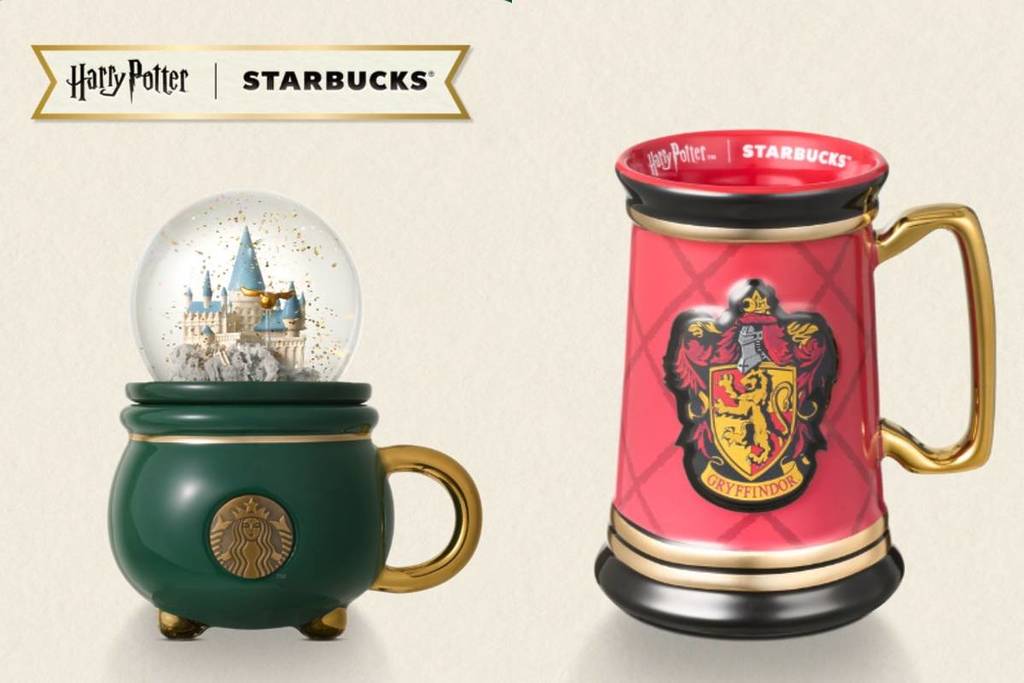 Harry Potter merchandise cups at Starbucks 