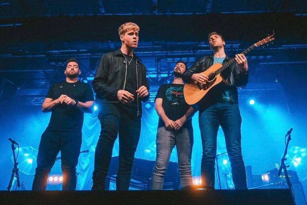 Kodaline band singing on stage Singapore tour