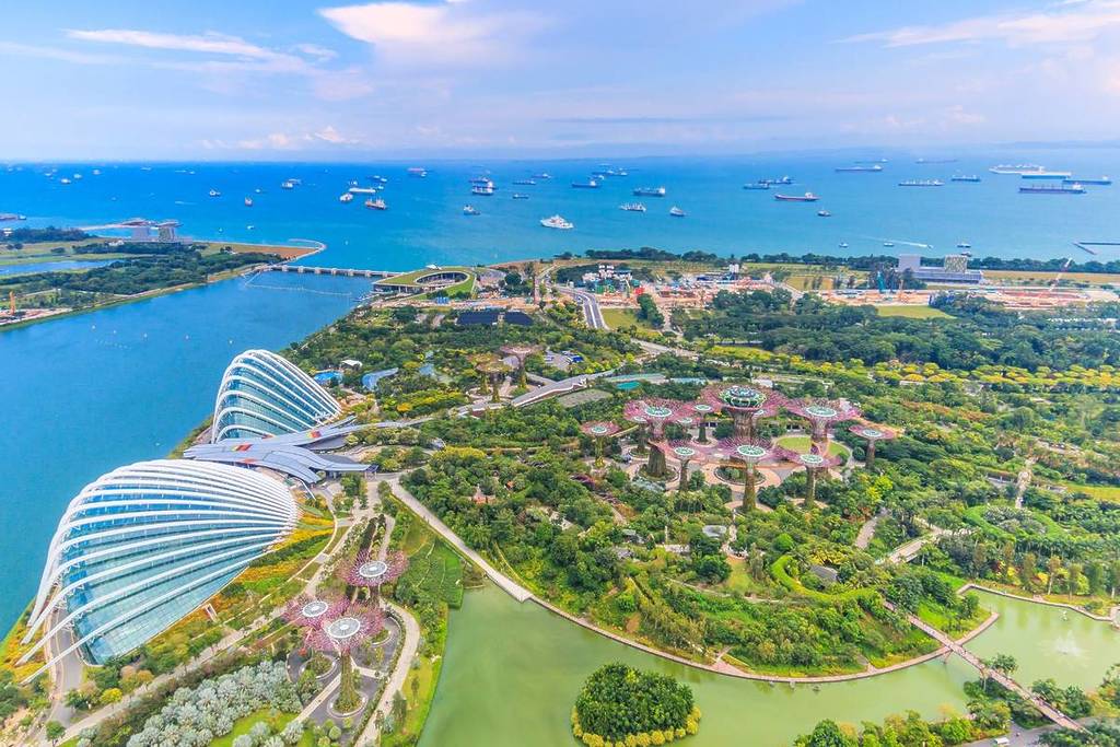 view across Singapore for travellers from Sydney