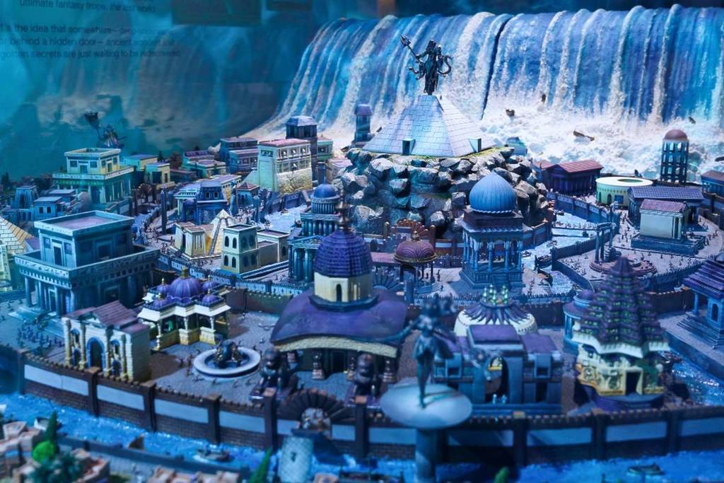 One of the many stunning dioramas depicting a fantasy-esque village
