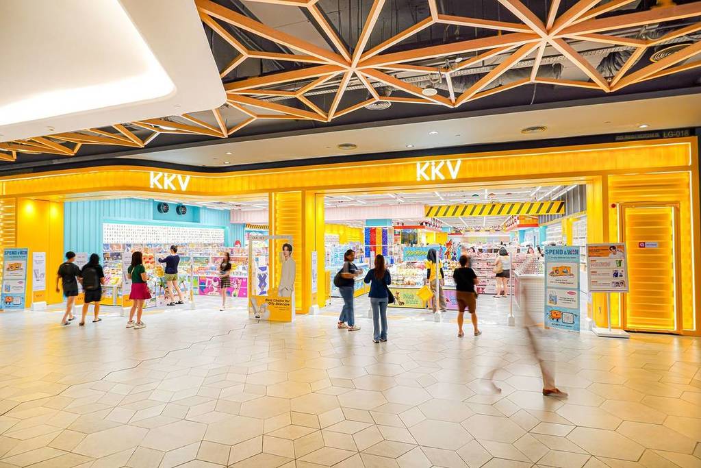 huge KKV store in the largest shopping mall in Johor Bahru near Singapore