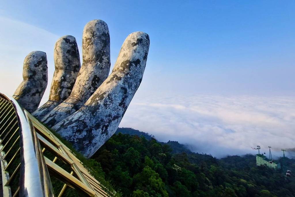 Da Nang things to do Golden Hand Bridge Ba Na Hills