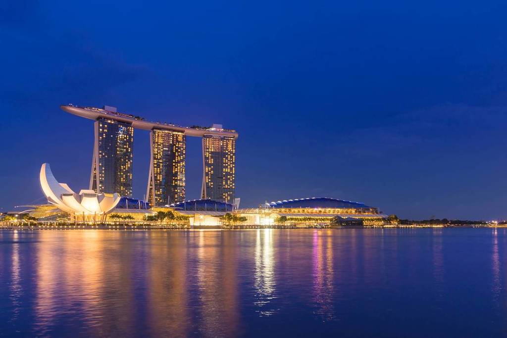 Marina Bay Sands' glistening shoreline