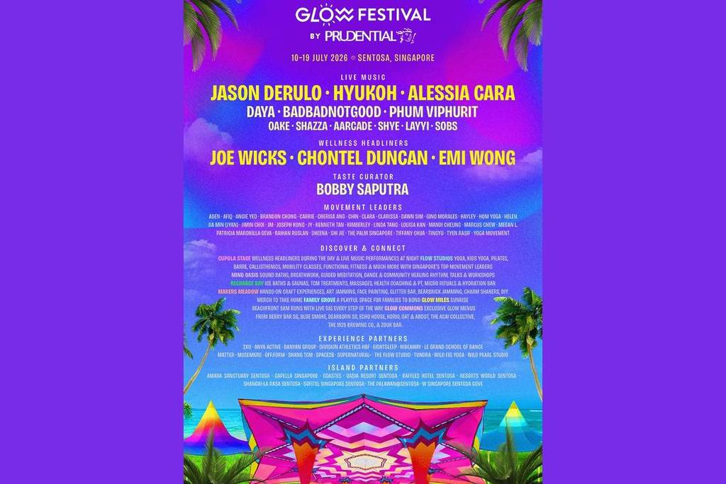 2026 Glow Festival line up by Prudential