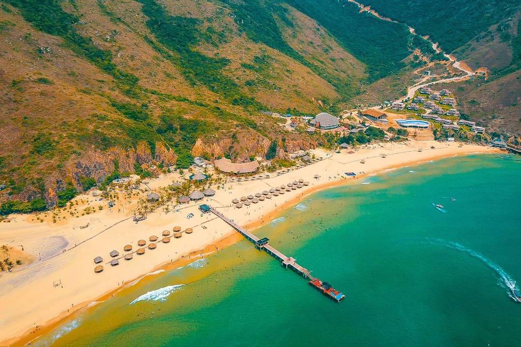 Ky Co Beach in Vietnam with hidden coves
