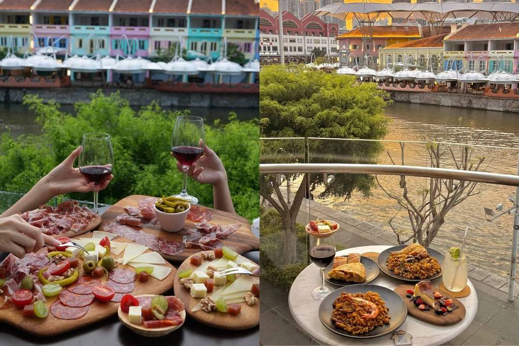 CasaBites paella, jamon iberico at Clarke Quay cheese platters