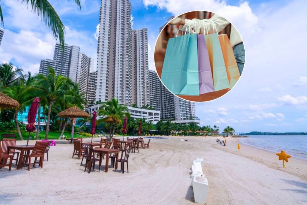 Beletime Danga Bay coastal mall 12 minutes from Singapore with trendy stores, man-made beach, cinema, and waterfront dining