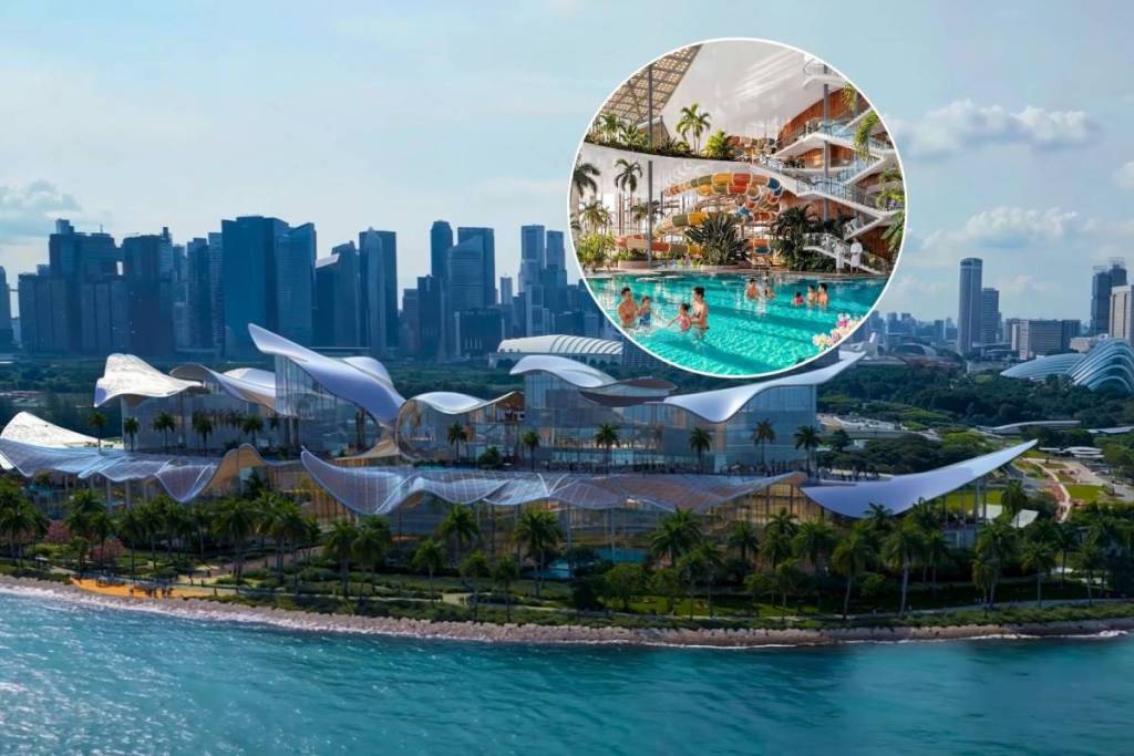 Therme Singapore Asia's first large integrated wellness destination just broke ground in Marina South opening in 2030 with 20+ pools, 70+ treatment rooms, saunas, waterslides