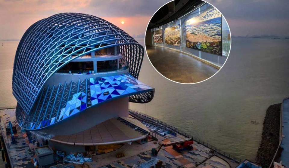 8-storeys over the ocean: The world’s first floating art gallery is 1 hour away &amp; owned by a Singaporean