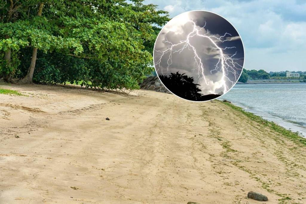 Pasir Ris Beach Singapore fatal lightning strike on July 5, 2026