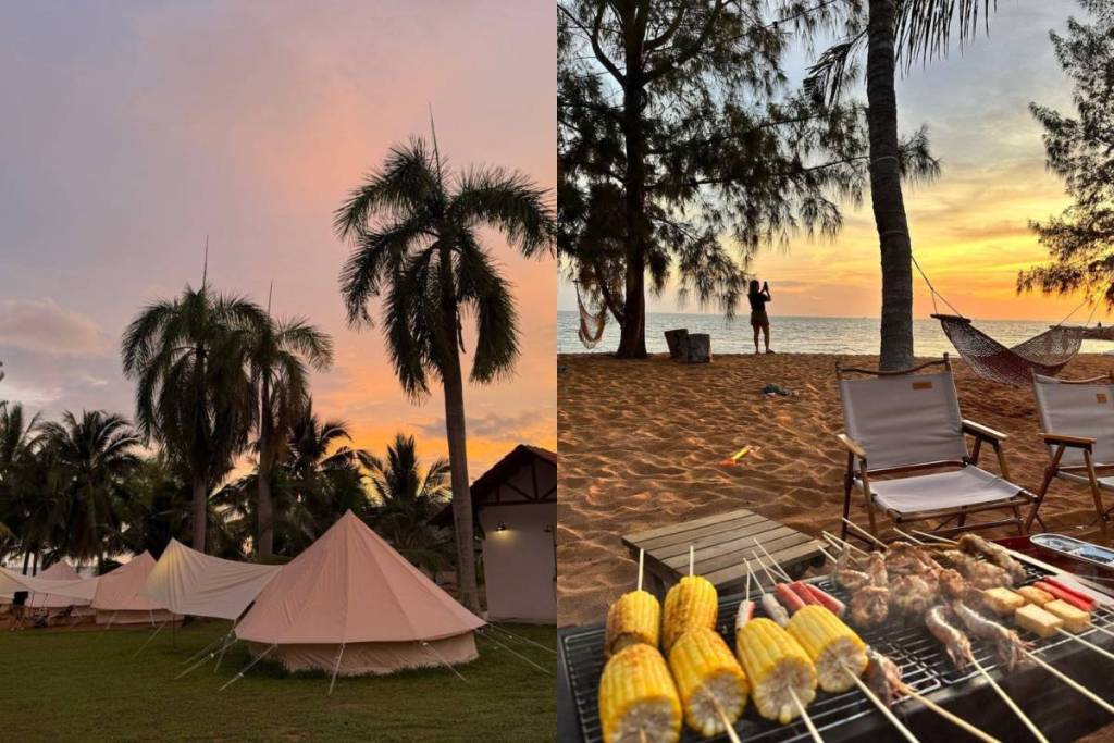 BBQ beachside glamping 