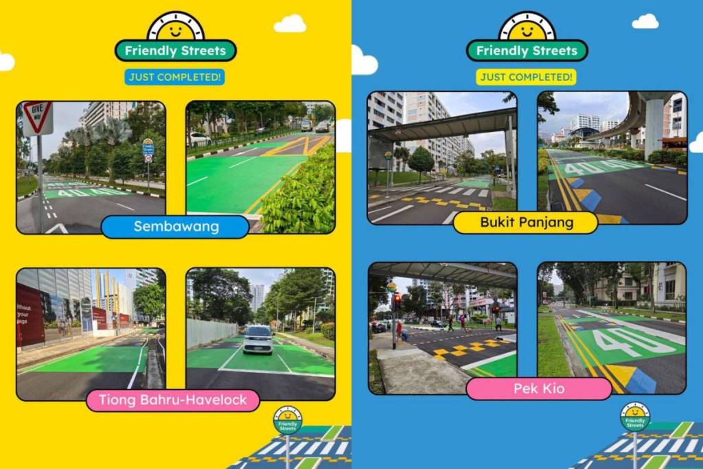 Singapore friendly streets launch in 4 locations Aug 2026 