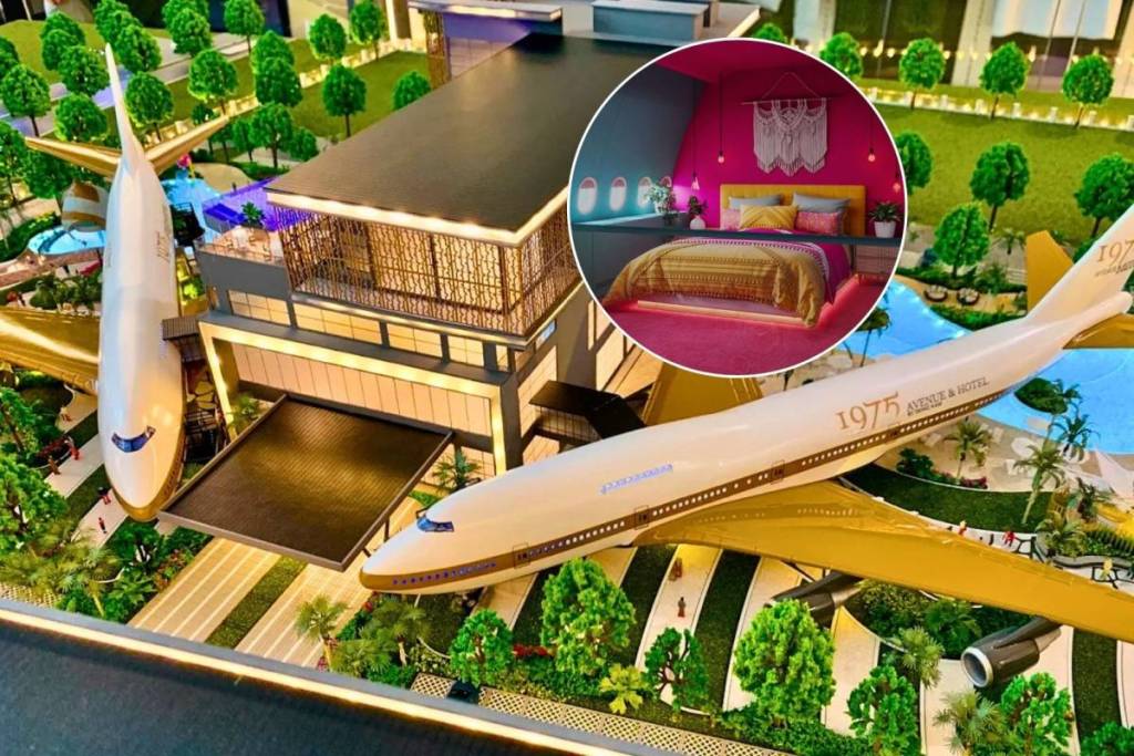 1975 Avenue & Hotel Johor Bahru 20 mins from Singapore you can sleep inside a real Boeing 747 at JB's first Airplane Resort (It even has a beach)