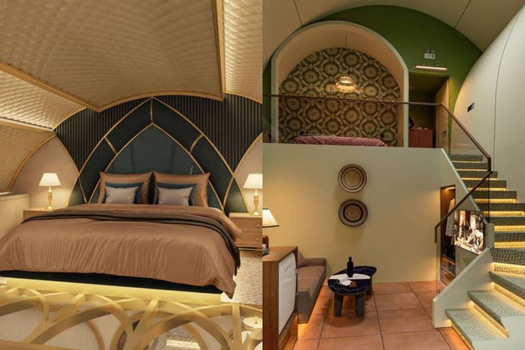 bedroom styles at first airplane hotel in Johor Bahru 
